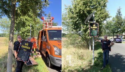 1. Aufbau Radarmessgerät in Fahrland