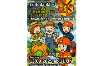 ein buntes Bild zur Einladung zum Erntedankfest Fahrland 2025
